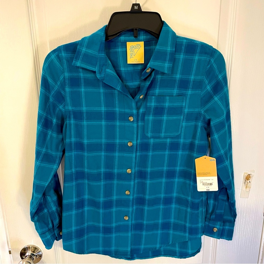 Girls long sleeve flannel‎ shirt